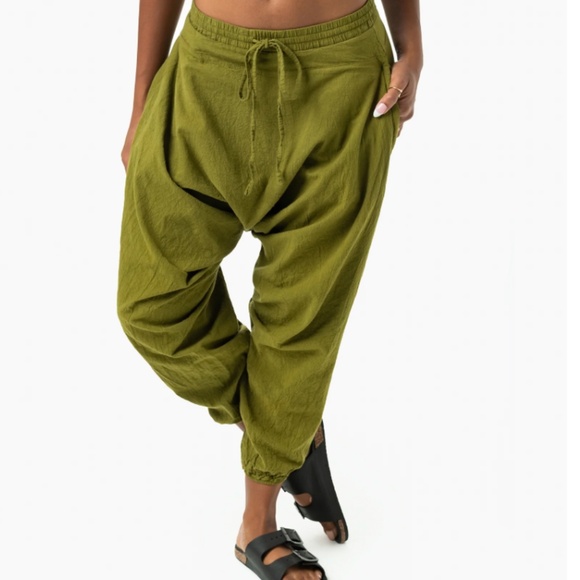 Buddha Pants WINTER SAVANNAH HAREM PANT, Green, Medium - Picture 1 of 2